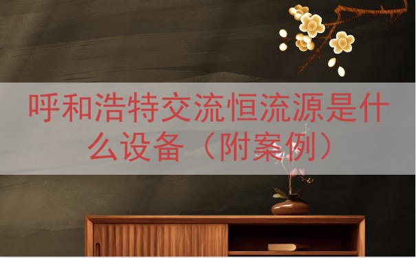 呼和浩特交流恒流源是什么设备（附案例）