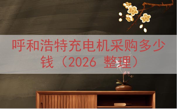 呼和浩特充电机采购多少钱（2026 整理）